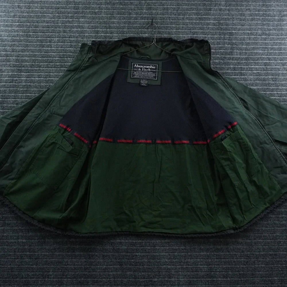 Vintage 90s Abercrombie & Fitch Outdoor Jacket Mens XL Dark Green Utility